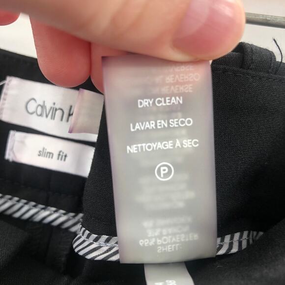 Calvin Klein Women's Slim Fit Cropped Dress Pants High Rise Black Size 22W NEW - Picture 6 of 12